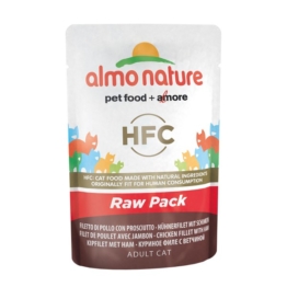 Almo Nature HFC Raw Hühnerfilet und Schinken - 24x55g
