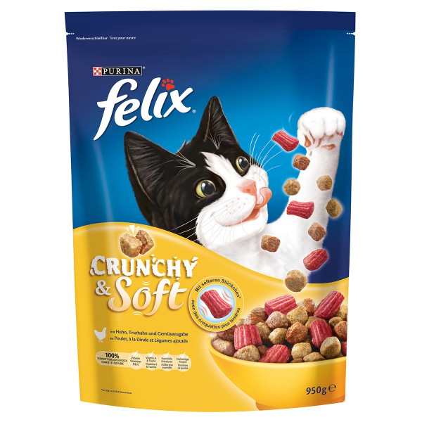 Felix Crunchy & Soft Trockenfutter günstig kaufen Alle Sorten