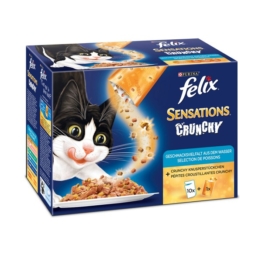 Felix Sensations Crunchy Crumbles 10er Pack - Fisch Mix
