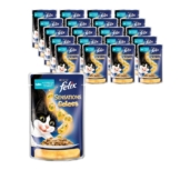 Felix Sensations Katzenfutter 20x100g - Forelle in Gelee mit Spinat