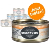 Gemischtes Probierpaket: Greenwoods Nassnahrung für Katzen - 6 x 70 g