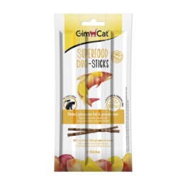 GimCat Superfood Duo-Sticks mit Lachs & Mangogeschmack - 3 Stück