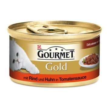 Gourmet Gold Délicatesse en Sauce Rind & Huhn - 12x85g