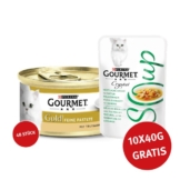 Gourmet Gold Feine Pastete Truthan 48x85g mit + Crystal Soup mit Huhn und Gemüse 10x40g GRATIS!