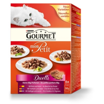 Gourmet Katzenfutter Mon Petit Duetti Fleisch Multipack - 12x50g