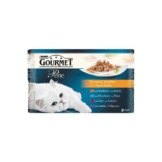 Gourmet Nassfutter Perle Erlesene Streifen 4er Multipack - Rind, Kaninchen, Lachs, Huhn