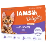 Iams Delights Multipack Kitten Huhn in Sauce 12x85g