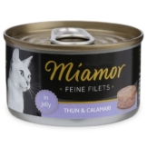 Miamor Katzenfutter Feine Filets in Jelly Thunfisch und Calamari - 6x100g