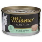Miamor Katzenfutter Feine Filets in Jelly Thunfisch und Gemüse - 12x100g