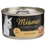 Miamor Katzenfutter Feine Filets in Jelly Thunfisch und Käse - 100g