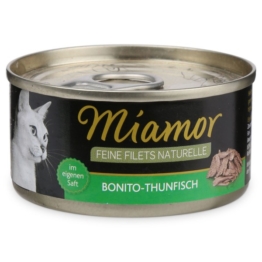 Miamor Katzenfutter Feine Filets Naturelle Bonito-Thunfisch - 80g