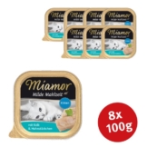 Miamor Katzenfutter milde Mahlzeit Kitten Kalb und Huhnstücke - 8x100g