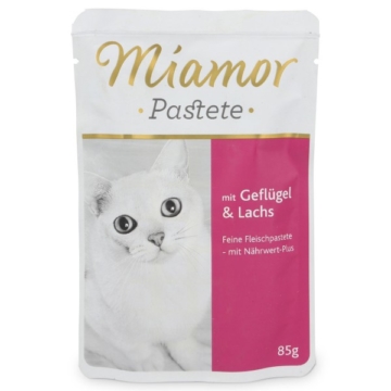 Miamor Katzenfutter Pastete Geflügel und Lachs - 24x85g