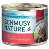 Schmusy Katzenfutter Nature Meeres-Fisch Roter Barsch pur 12x185g