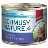 Schmusy Katzenfutter Nature Meeres-Fisch Sardine pur 12x185g
