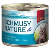 Schmusy Katzenfutter Nature Meeres-Fisch Thunfisch 12x185g