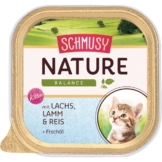 Schmusy Nature Kitten - Lachs, Lamm, Reis & Lachsöl 16x100g