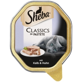 Sheba Katzenfutter Classics in Pastete Kalb & Huhn - 22x85g