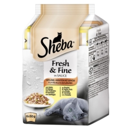 Sheba Katzenfutter Fresh & Fine Feine Vielfalt mit Gemüse Multipack - 6er Multipack