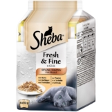 Sheba Katzenfutter Fresh & Fine Geflügel Variation in Gelee 6x50g