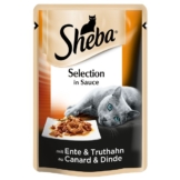 Sheba Katzenfutter Selection in Sauce mit Ente und Truthahn - 85g