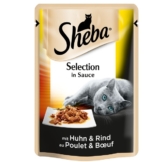 Sheba Katzenfutter Selection in Sauce mit Huhn und Rind - 85g