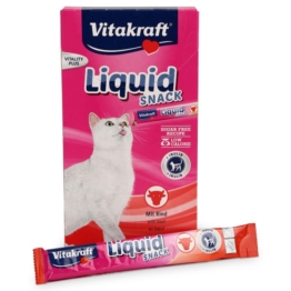 Vitakraft Cat liquid Snack Rind und Inulin - 3x6 Stück Sparangebot