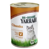 Yarrah Katzenfutter Bio Bröckchen Huhn 12x405g