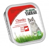 Yarrah Katzenfutter Bio Bröckchen Rind 16x100g
