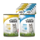 Yarrah Katzenfutter Bio Mix-Set Huhn und Fisch 48x400g