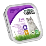 Yarrah Katzenfutter Bio Pate Huhn & Truthahn Aloe Vera 16x100g