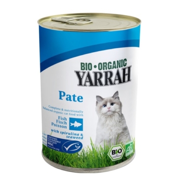 Yarrah Katzenfutter Bio Pate mit Fisch 12x400g