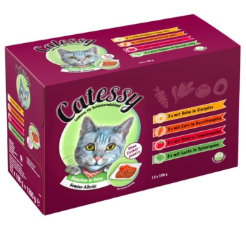 Mixpack Catessy Häppchen in Gelee Gemüse-Allerlei - 48 x 100 g mit 4 verschiedenen Sorten